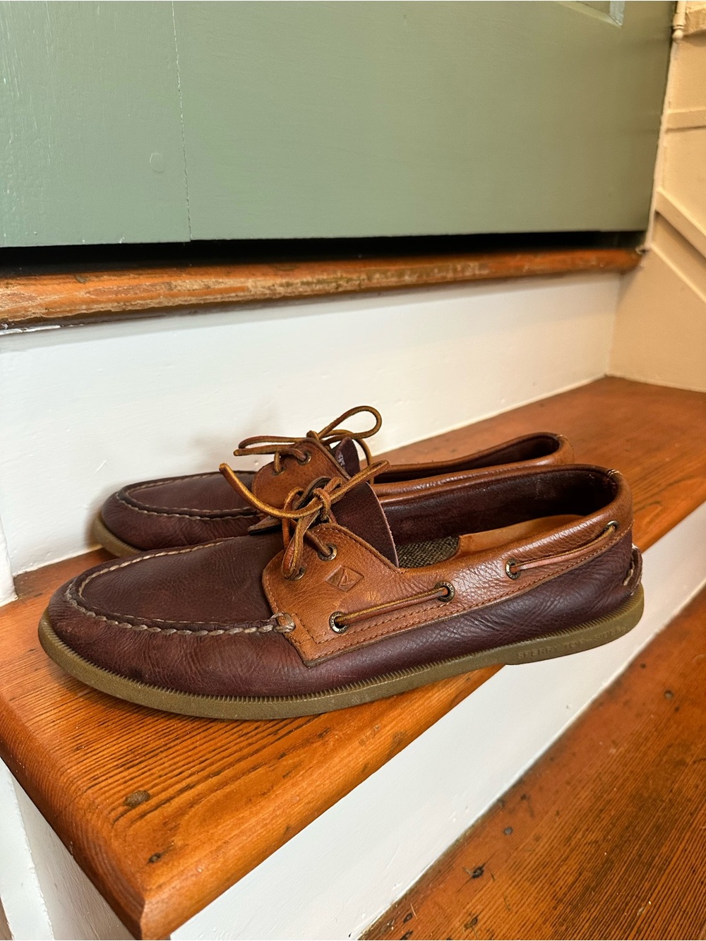Sperry Men’s Two-Tone Gold Cup Brown Leather Boat Shoes